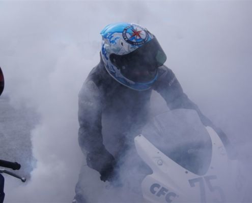 Rennsport, Motorradwerkstatt Lemgo, ASTPower, Burnout nach Langstrecke